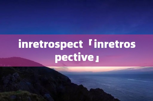 inretrospect「inretrospective」 inretrospect「inretrospective」