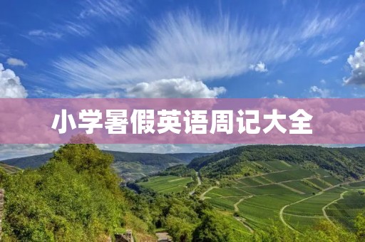 小学暑假英语周记大全 小学暑假英语周记大全