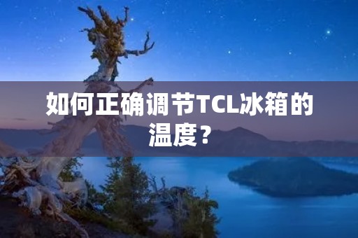 如何正确调节TCL冰箱的温度? 如何正确调节TCL冰箱的温度?