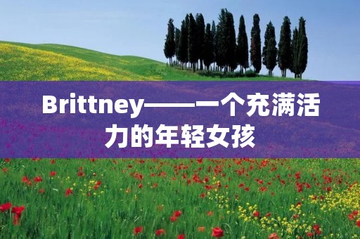 Brittney——一个充满活力的年轻女孩 Brittney——一个充满活力的年轻女孩