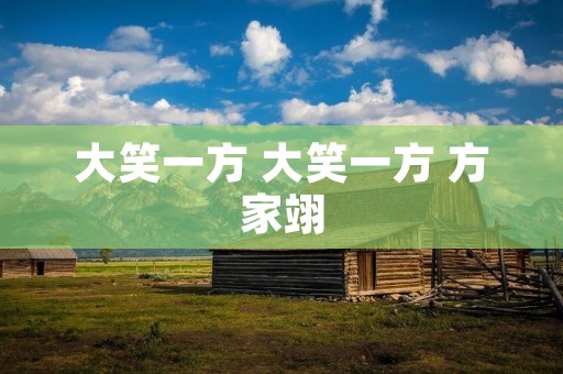 大笑一方 大笑一方 方家翊