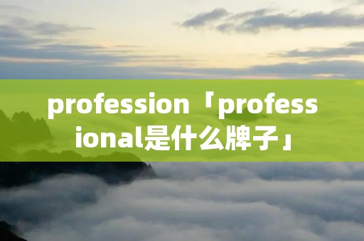 profession「professional是什么牌子」 profession「professional是什么牌子」