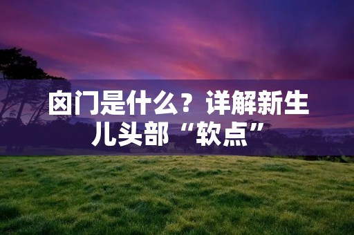 囟门是什么?详解新生儿头部“软点” 囟门是什么?详解新生儿头部“软点”