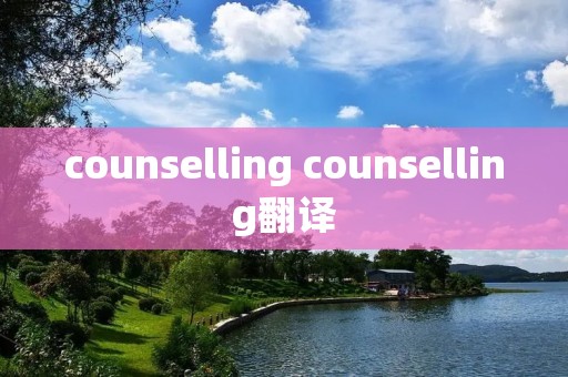 counselling counselling翻译