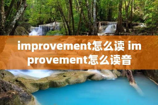 improvement怎么读 improvement怎么读音