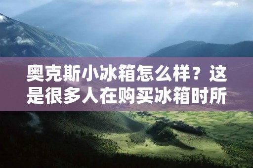 奥克斯小冰箱怎么样？这是很多人在购买冰箱时所关心的问题。今天，我们来详细了解一下奥克斯小冰箱的性能表现和用户评价。