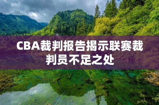 CBA裁判报告揭示联赛裁判员不足之处 CBA裁判报告揭示联赛裁判员不足之处