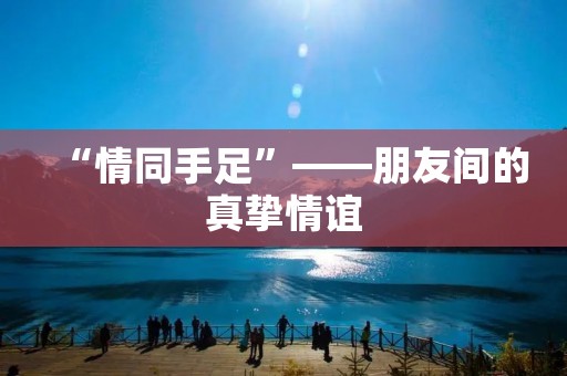 “情同手足”——朋友间的真挚情谊