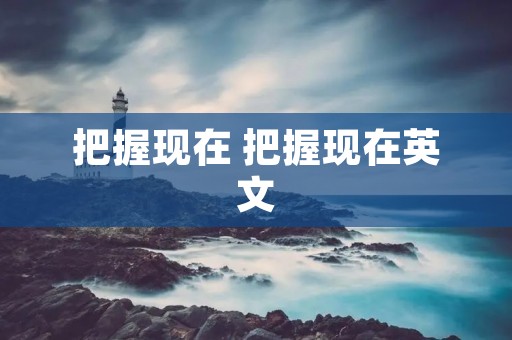 把握现在 把握现在英文