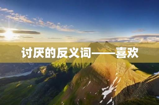 讨厌的反义词——喜欢