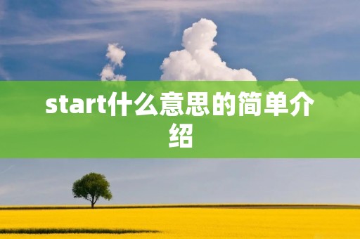 start什么意思的简单介绍 start什么意思的简单介绍