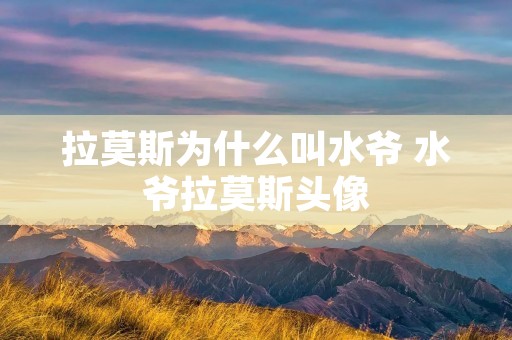 拉莫斯为什么叫水爷 水爷拉莫斯头像