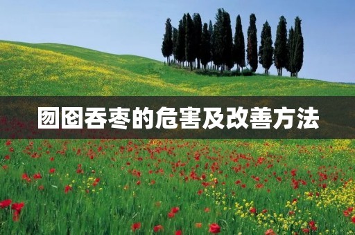 囫囵吞枣的危害及改善方法