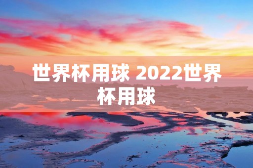 世界杯用球 2022世界杯用球