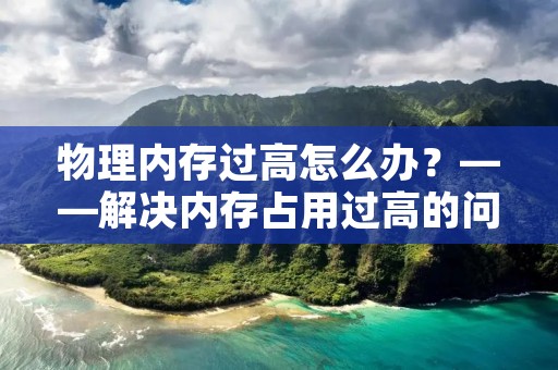 物理内存过高怎么办？——解决内存占用过高的问题