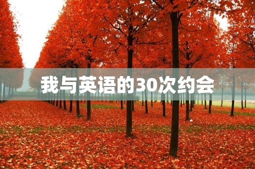我与英语的30次约会