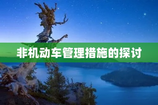 非机动车管理措施的探讨 非机动车管理措施的探讨