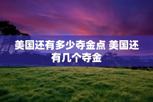美国还有多少夺金点 美国还有几个夺金