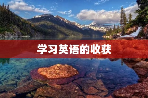 学习英语的收获