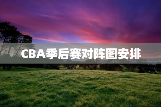 CBA季后赛对阵图安排：16支球队角逐总冠军