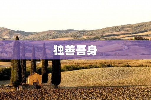 独善吾身:从自我做起,做一个有担当的人 独善吾身:从自我做起,做一个有担当的人
