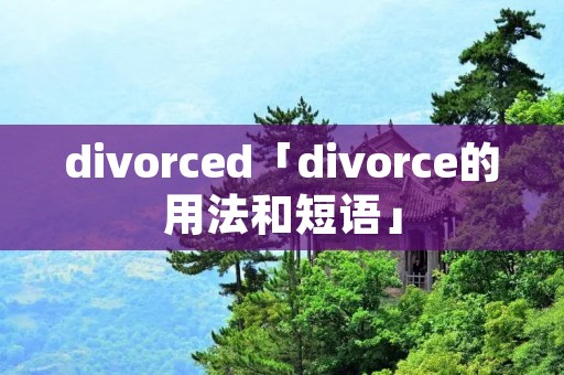 divorced「divorce的用法和短语」