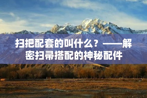 扫把配套的叫什么?——解密扫帚搭配的神秘配件 扫把配套的叫什么?——解密扫帚搭配的神秘配件