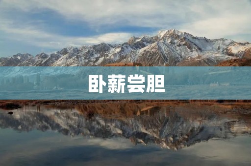 卧薪尝胆：一个历史上的真实故事