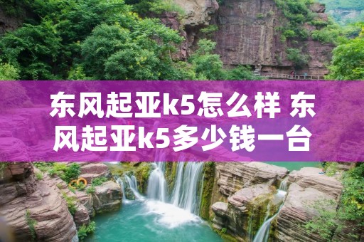东风起亚k5怎么样 东风起亚k5多少钱一台