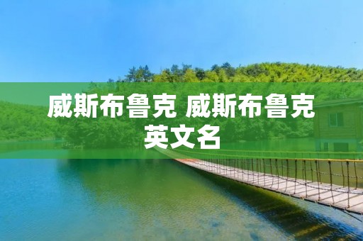 威斯布鲁克 威斯布鲁克英文名