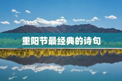 重阳节最经典的诗句:登高