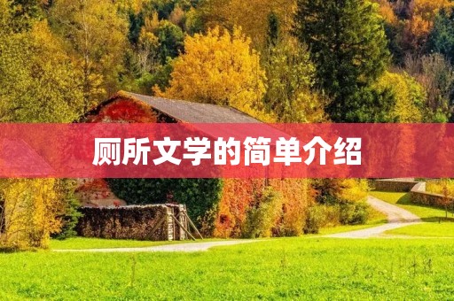 厕所文学的简单介绍 厕所文学的简单介绍