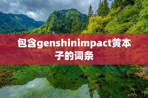 包含genshinimpact黄本子的词条