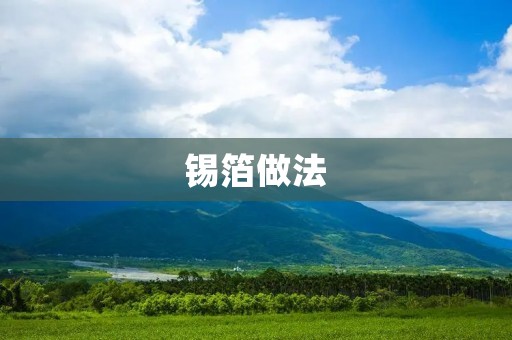 锡箔做法:让美食更加美味 锡箔做法:让美食更加美味