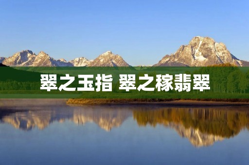 翠之玉指 翠之稼翡翠