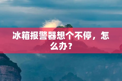 冰箱报警器想个不停，怎么办？