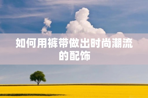 如何用裤带做出时尚潮流的配饰 如何用裤带做出时尚潮流的配饰
