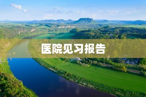 医院见习报告:我在XX医院的见习经历