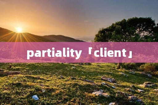 partiality「client」