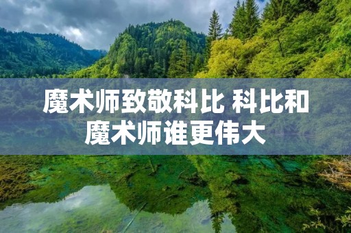 魔术师致敬科比 科比和魔术师谁更伟大
