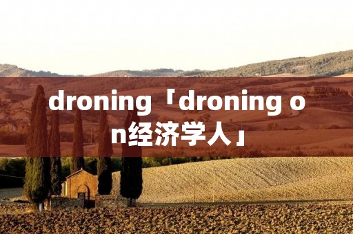 droning「droning on经济学人」