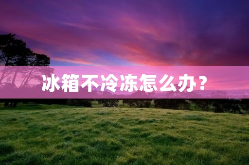冰箱不冷冻怎么办？