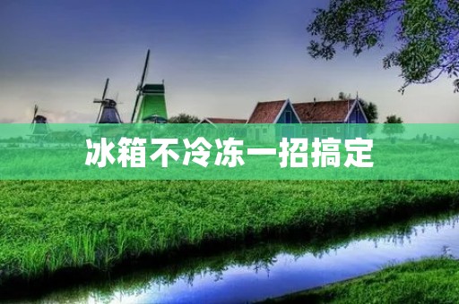 冰箱不冷冻一招搞定：解决冰箱不制冷的常见问题
