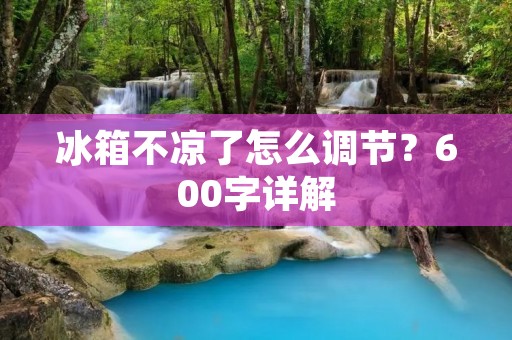 冰箱不凉了怎么调节？600字详解