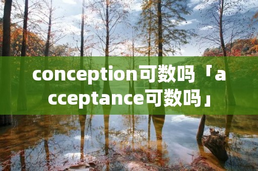 conception可数吗「acceptance可数吗」