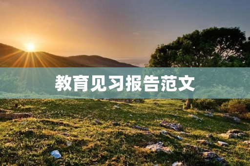教育见习报告范文:探究学生自主学习的实践与思考
