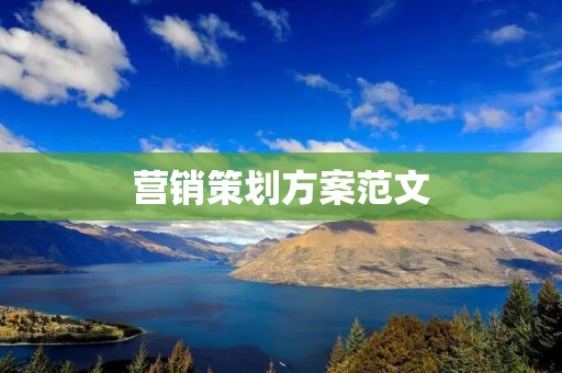 营销策划方案范文:如何打造成功的新品推广计划