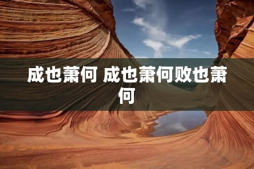 成也萧何 成也萧何败也萧何
