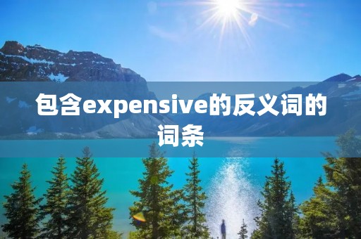 包含expensive的反义词的词条 包含expensive的反义词的词条