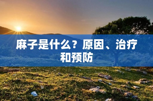 麻子是什么？原因、治疗和预防